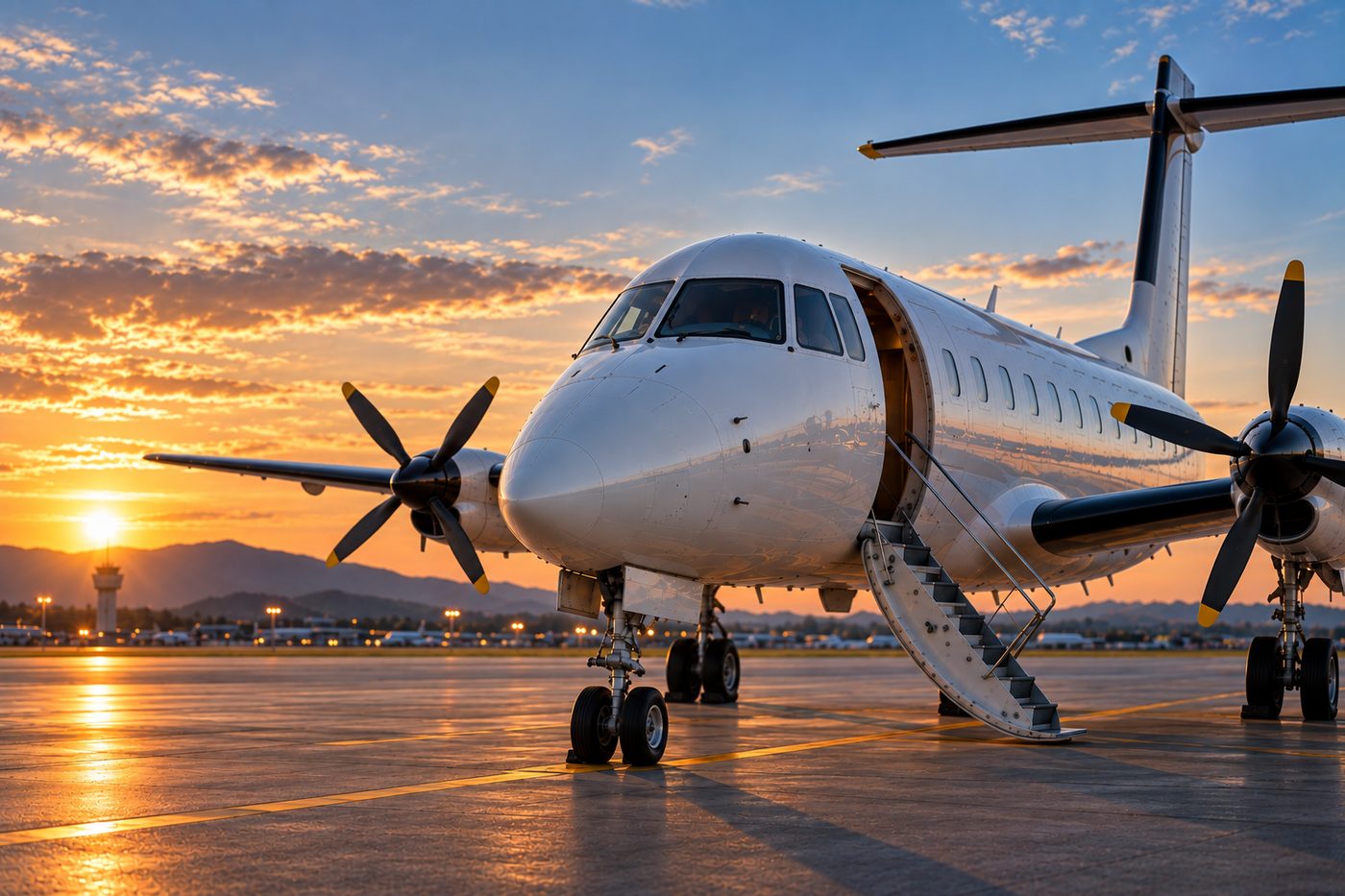 Embraer 120 ER naplementében a forgalmi előtéren